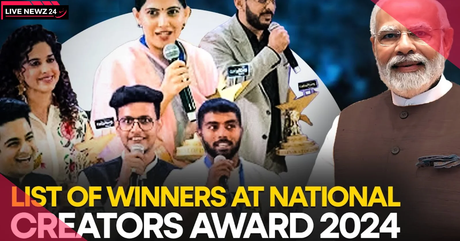 National Creators Award 2024 Winner List, यहाँ देखे पूरी लिस्ट! 